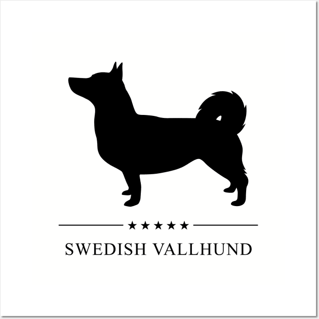 Swedish Vallhund Black Silhouette Wall Art by millersye